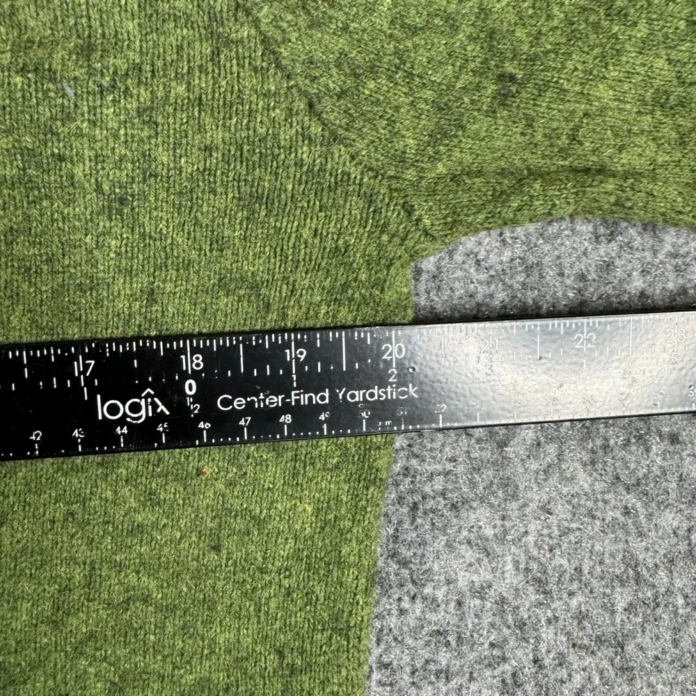 American Eagle Sweater Mens XL Green Wool Blend Vintage Slim Fit Crewneck Ribbed